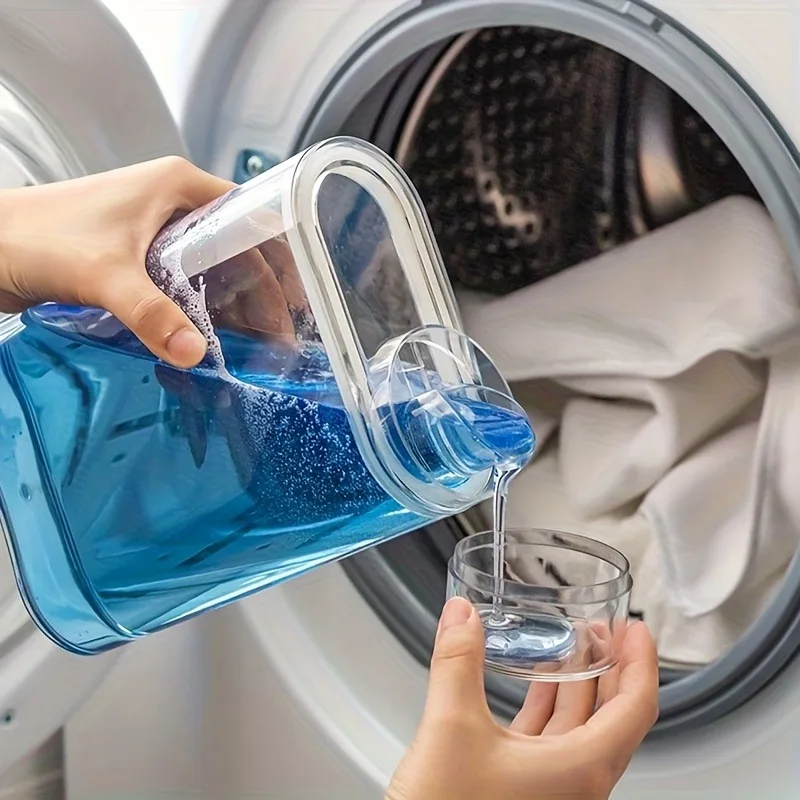 Laundry Detergent 1200ml Large Capacity Bottle Fabric Softener Laundry Detergent Bottle Fabric Softener Pod Container Canisters