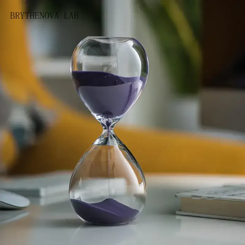 Nordic Glass Droplet Hourglass Timer Creative Home Decor 5/15/30/60 Options Minute Valentine's Day Gift