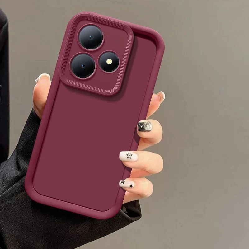 Coque arrière en silicone antichoc pour Realme, housse de luxe, douce pour la peau, adaptée pour Realme GT6, GT6T Neo6 SE
