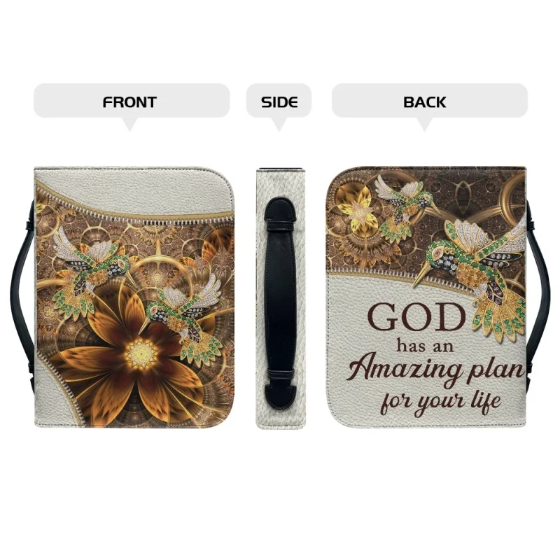 GOD Has An Amazing Plan For Your life For Women Men Christmas Gift Print Leather Bible Bag Women Cross Design Women's bags