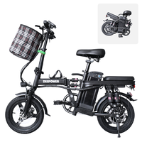 Folding Electric bike, Electric bike 14 inches, battery 15Ah, Electric Folding Bike with Load 2A, 3 driving Modes, h