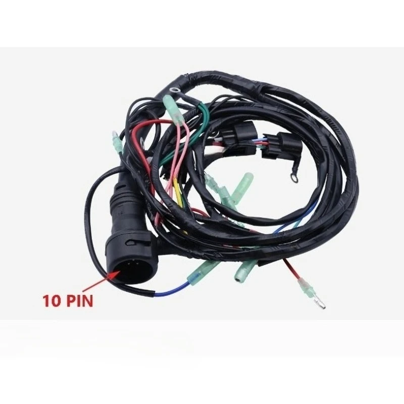 Boat 10 PIN Wire Cable Assy 60H-82590-02 For Yamaha 2-stroke 150-200HP Outboard