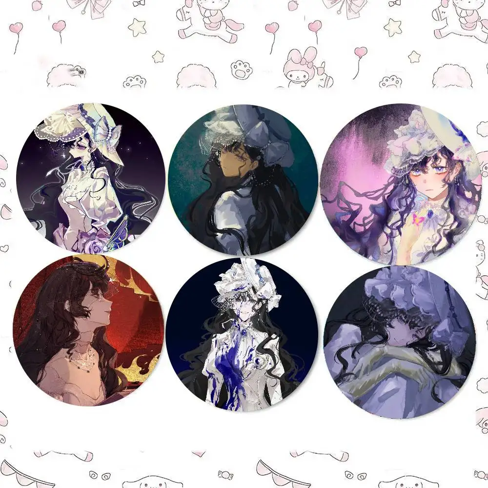 Isolde Animated Game R-Reverse 1999 Badge Tinplate Meme Round Brooch For Hat Bag Creative Lapel Jewelry Accessories Gifts