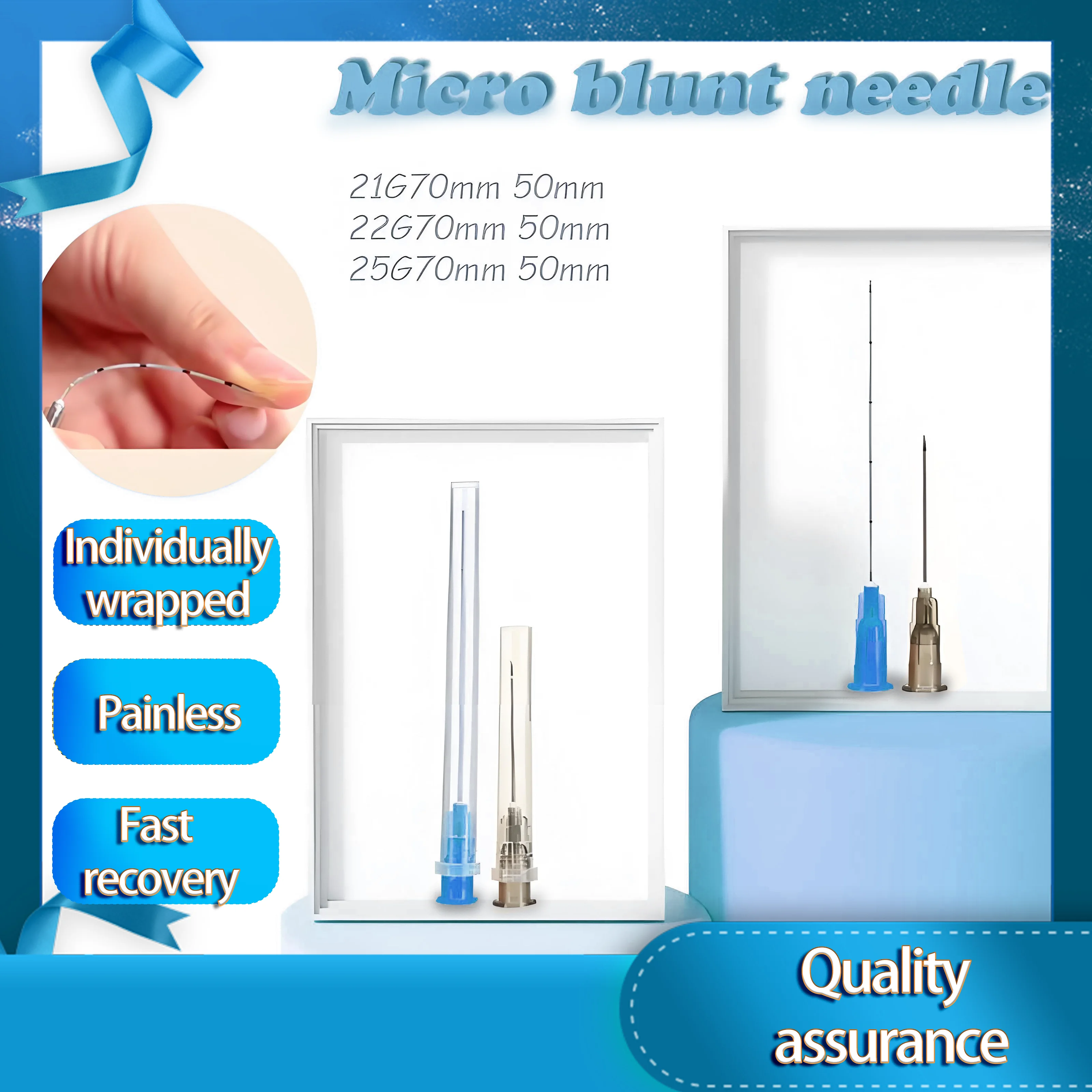 High Quality Disposable Micro Cannula 21G 22G Microcanulas 23G 25G 27G 30G Blunt Needles sterile Tip Syringe Blunt-tip Acid