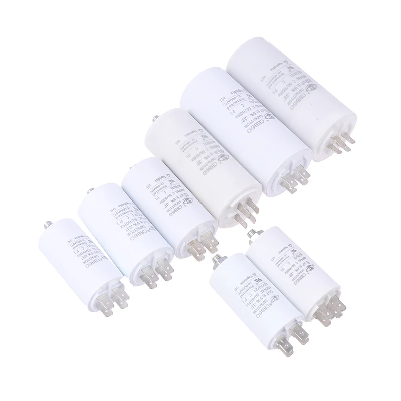 مكثف تشغيل CBB60 مع مسمار M8 للمحرك الكهربائي ، 6 ~ ، 50 هرتز ، 60 هرتز ، V AC