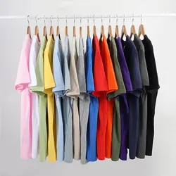 High Quality Multi-color Pure Cotton T-shirt Summer New Solid Color Versatile Round Neck Short-sleeved Casual Top