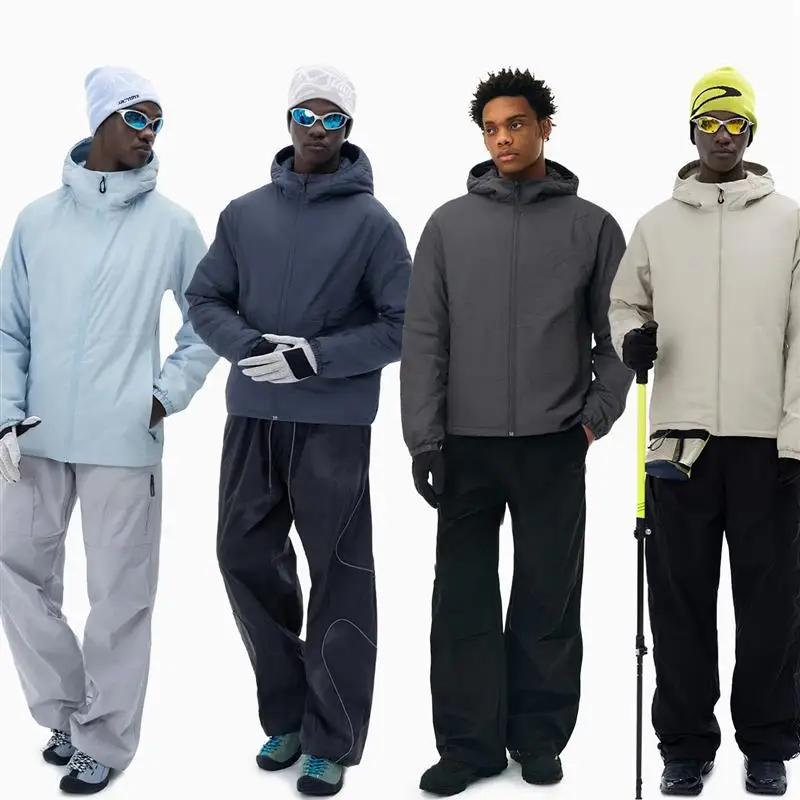 

Водонепроницаемая зимняя теплая куртка Thinsulate 25, прямой крой, свободный крой, мужское хлопковое пальто на молнии, однотонное, с капюшоном