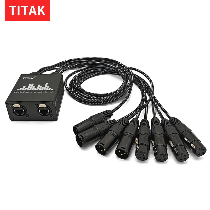 8CH Multi Network XLR Audio Extender New Anti Interference for Microphone Mixer Amplifier and Speaker Audio Equipment Audio Gear