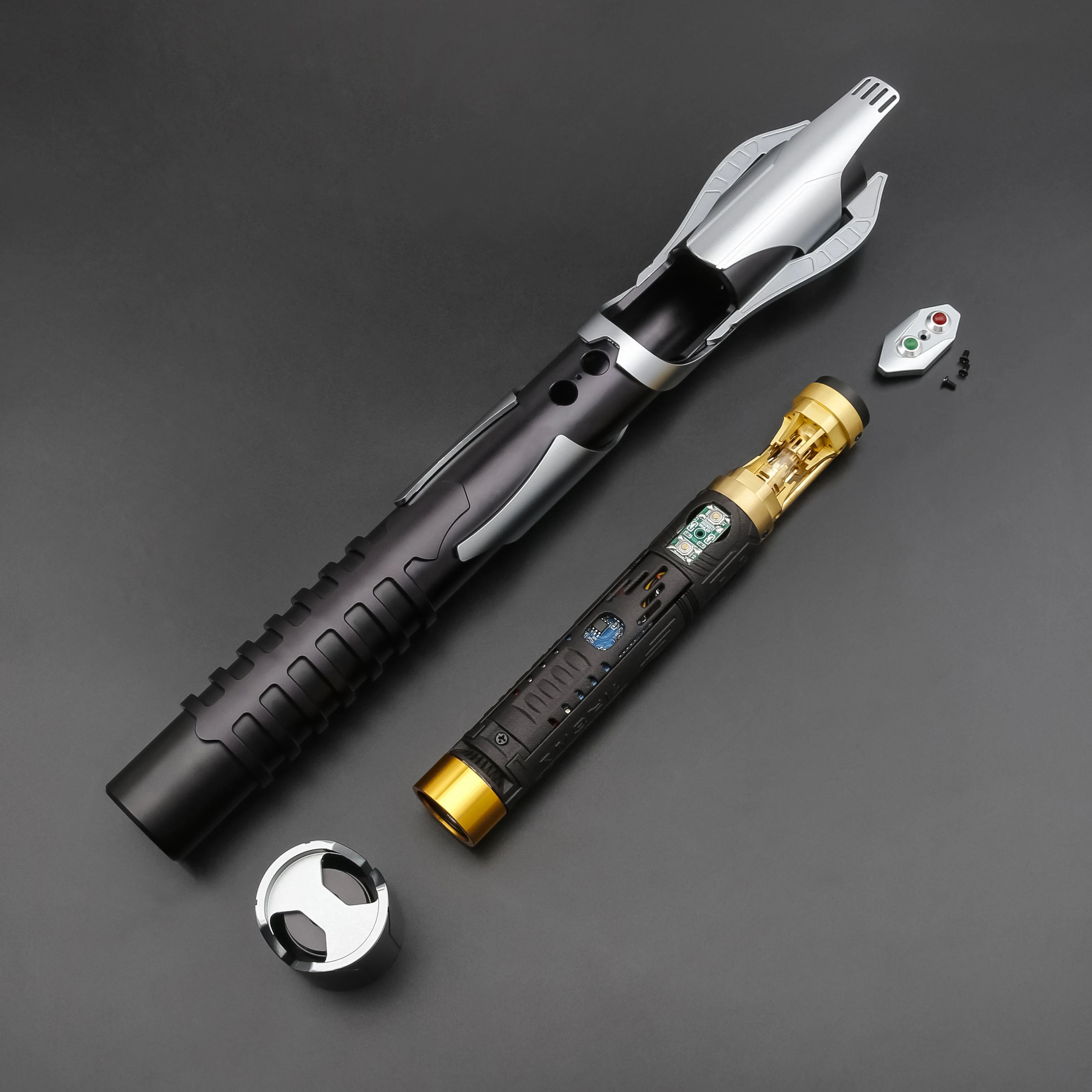 TXQSABER Soldier and General Lightsaber come with Kyber Crystal Metal Hilt Neo Pixel Light Sword Smooth Swing Bluetooth Control