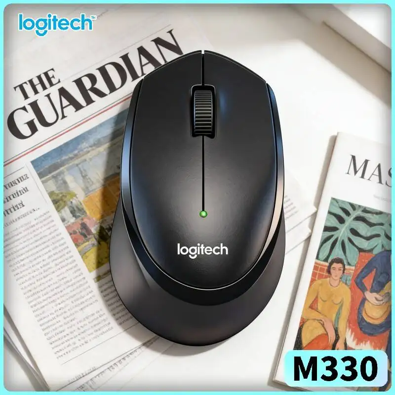 Logitech M330 Silent Wireless Mouse Idle Sleep Cross Platform Support For Home Study Office Laptop Computer Gear