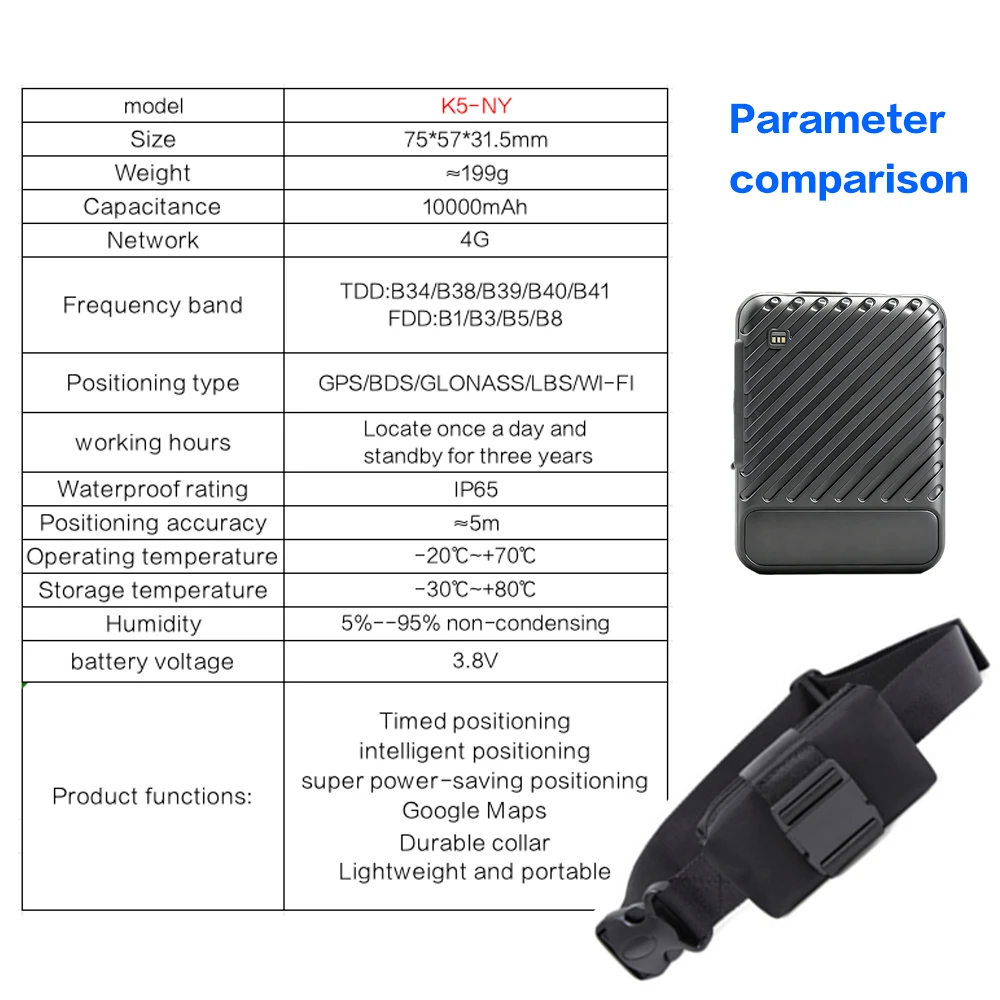 Animal Gps Tracker for Cattle, Sheep, and Pets, Anti-Loss Tracking Device for Livestock in Mountainous Areas, Waterproof and Frost-Resistant Tracking Gadget