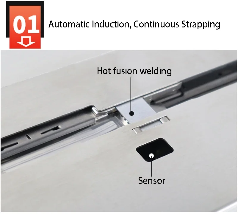 Intelligent Sensing Automatic Vegetable Tying Machine/Bundling Machine/Banding machine Electric Smart OPP Tape Strapping machine