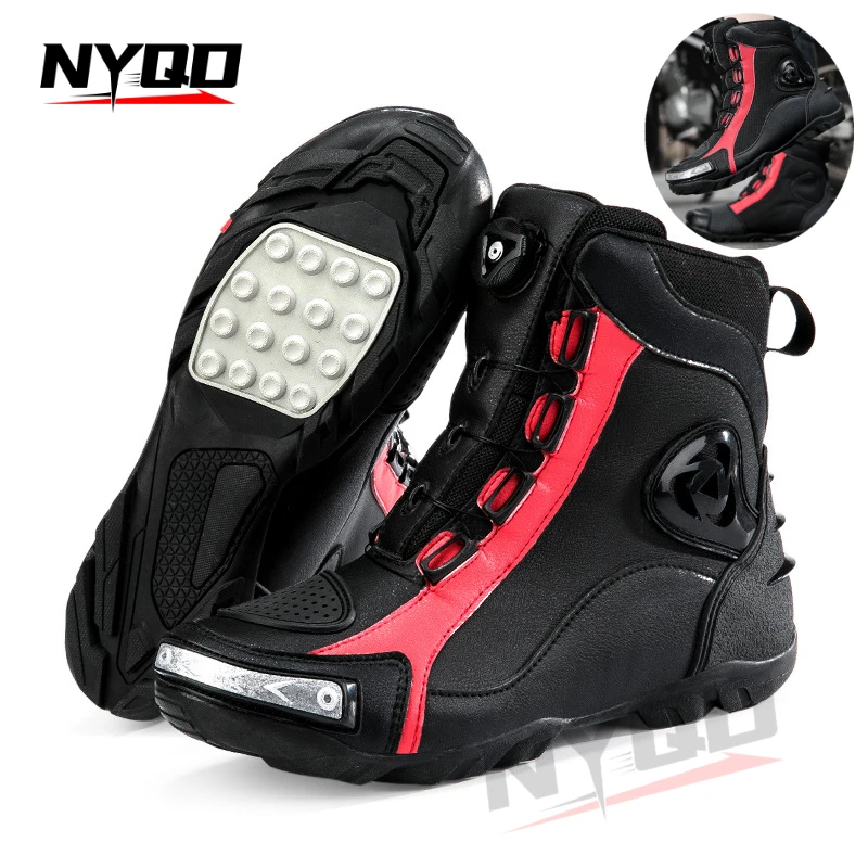 

Four SeasonsMotorcycle Cycling Shoes for Men and Women Motorcycle Off Road Racing Boots Motorcycle Travel Equipment Knight Boots