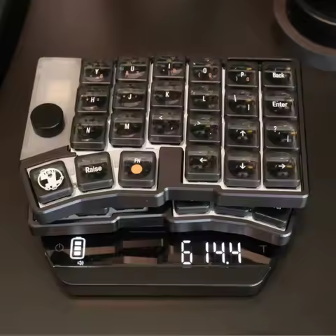 Hot sales NEW Cornix Split Keyboard Custom Bluetooth Wired CNC Shell VIAL Changing Key Kaih Choc V2 axis Ergonomic Keyboard