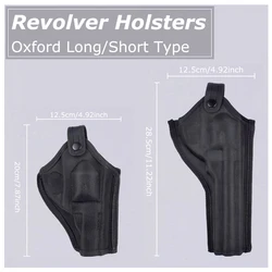 Tactische Revolver Holster Gun Airsoft Case Pistool Holster Oxford Revolver Duty Lange Korte Quick Draw Case Voor Revolver Sleeve