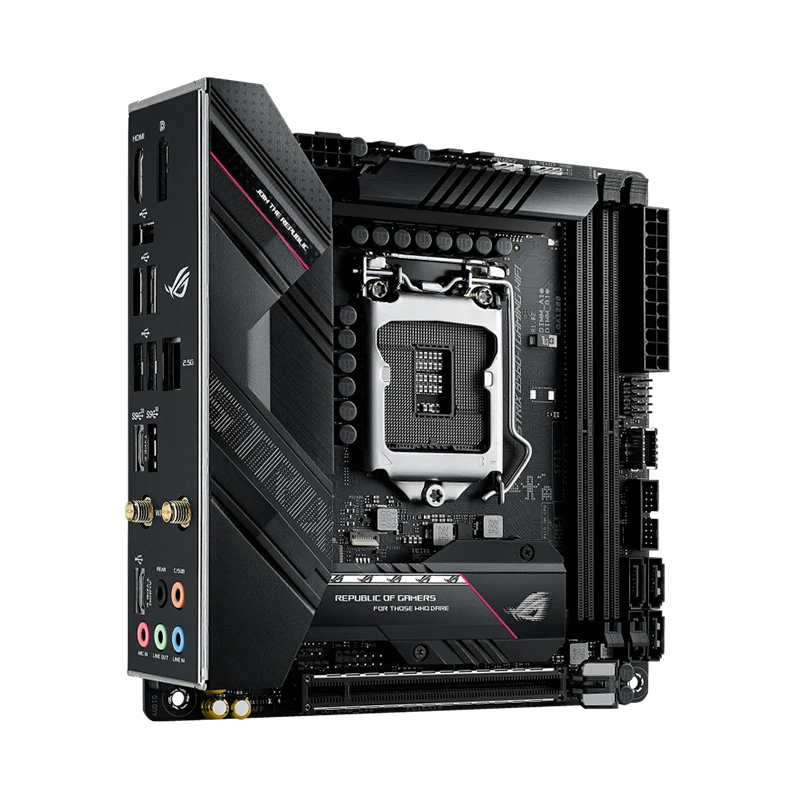 Imagem -03 - Rog Strix B560-i Placas-mãe Gaming Wifi Mini Itx Lga 1200 Ddr4 Intel B560 Desktop Mainboard M.2 Sata Iii Usb 3.0