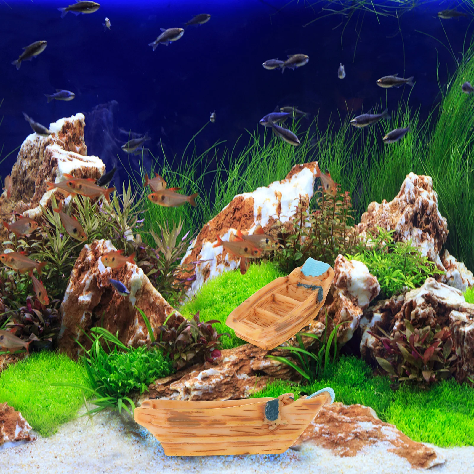 

10Pcs Resin Mini Boat Decor Realistic Small Size for Mini House Adornment Micro Landscape Garden Decoration Small Garden Decor