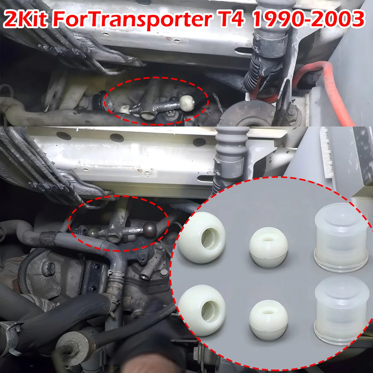 2Kit For VW Transporter T4 1990 1991-2003 Car Gear Linkage Selector Bushing Repair Kits Shift Rod Bush Accessories 701711166