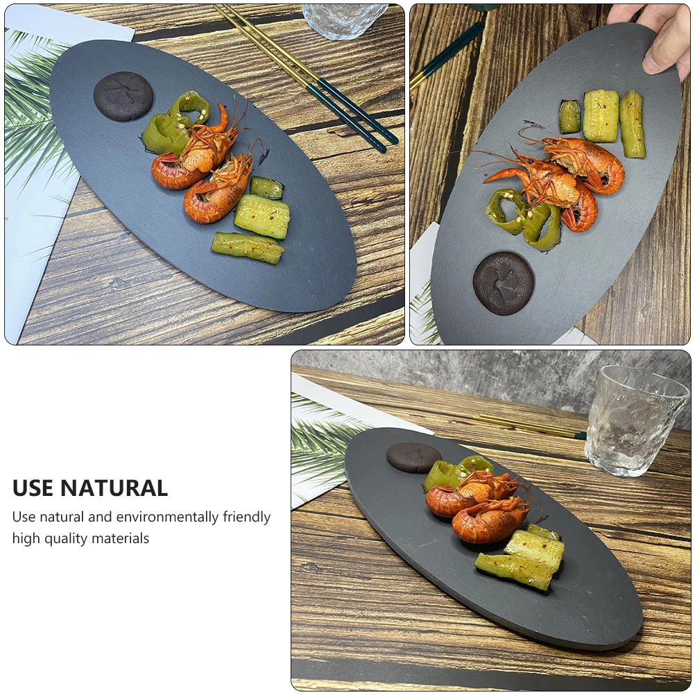 

Retro Rock Dinner Plates Platter for Dessert Western Food Steak Supplies Housewarming Gifts