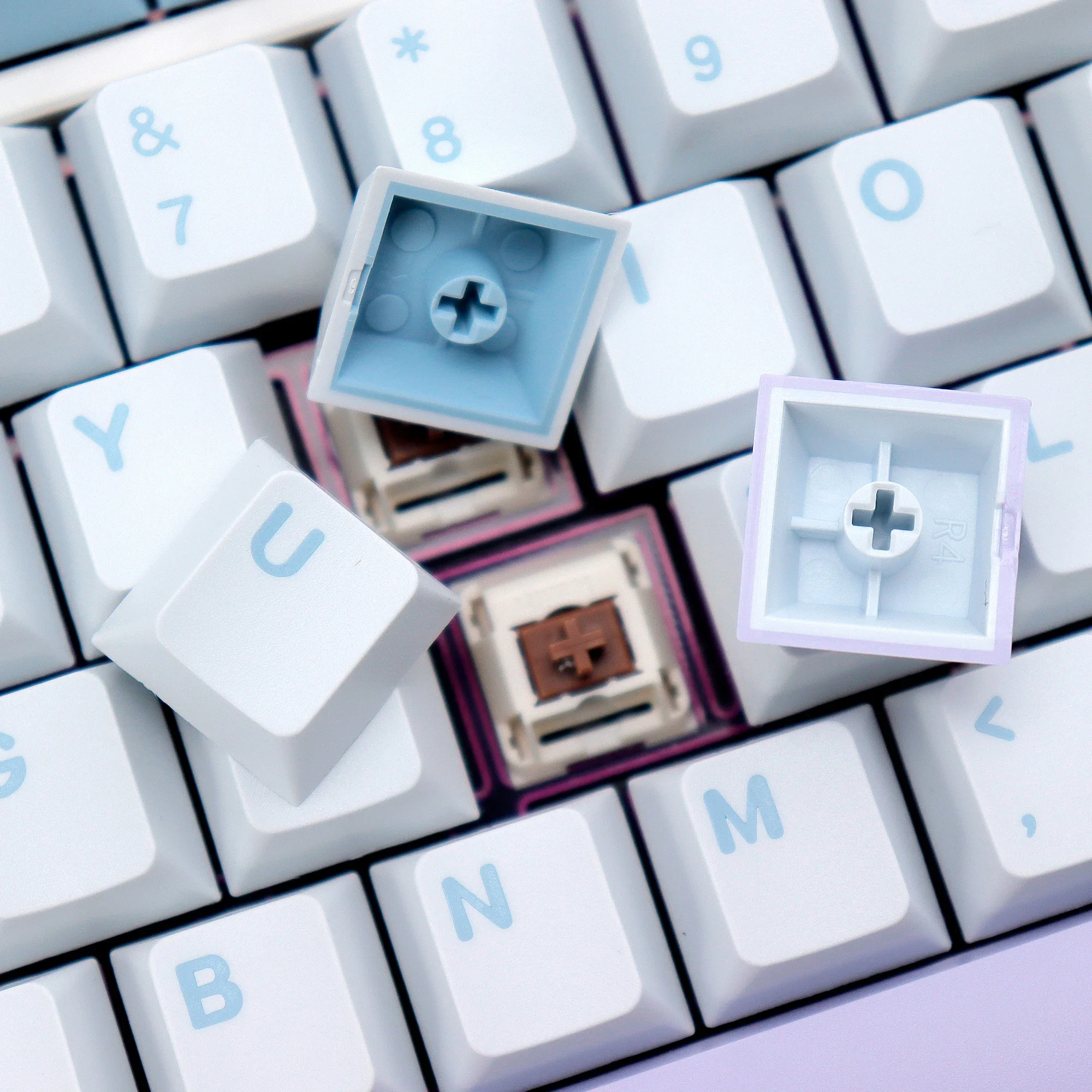 KBDiy 173-клавишный PBT GMK Lllusion Keycap Cherry Profile Custom для механических клавиатур Keycaps Double Shot ISO 7U для переключателей MX