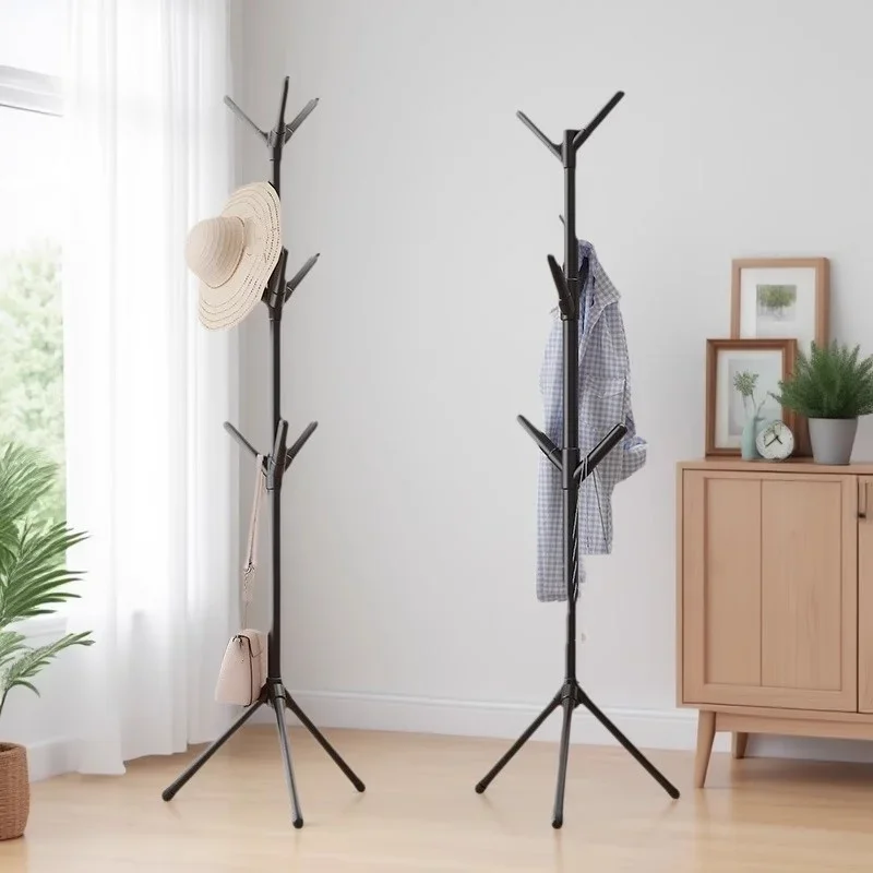 بسيطة وخفيفة فاخرة الطابق الدائمة معطف الرف الحديد المطاوع معطف الرف غرفة نوم العمودي رف الملابس الإبداعية بهو الملابس Rac