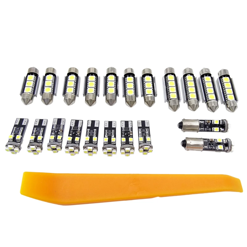 21Pcs Fit For BMW E46 Sedan M3 1999-2005 Led Light Bulbs Auto LED Interior Light Dome Map Car Lamp Kit License Plate Light Bulbs