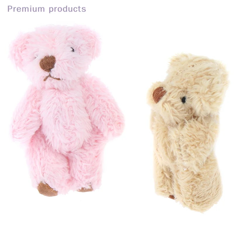 4.5 سنتيمتر الشعر الطويل لطيف دمية دب DIY الملابس المحمول اليدوية اكسسوارات كيت للصياغة