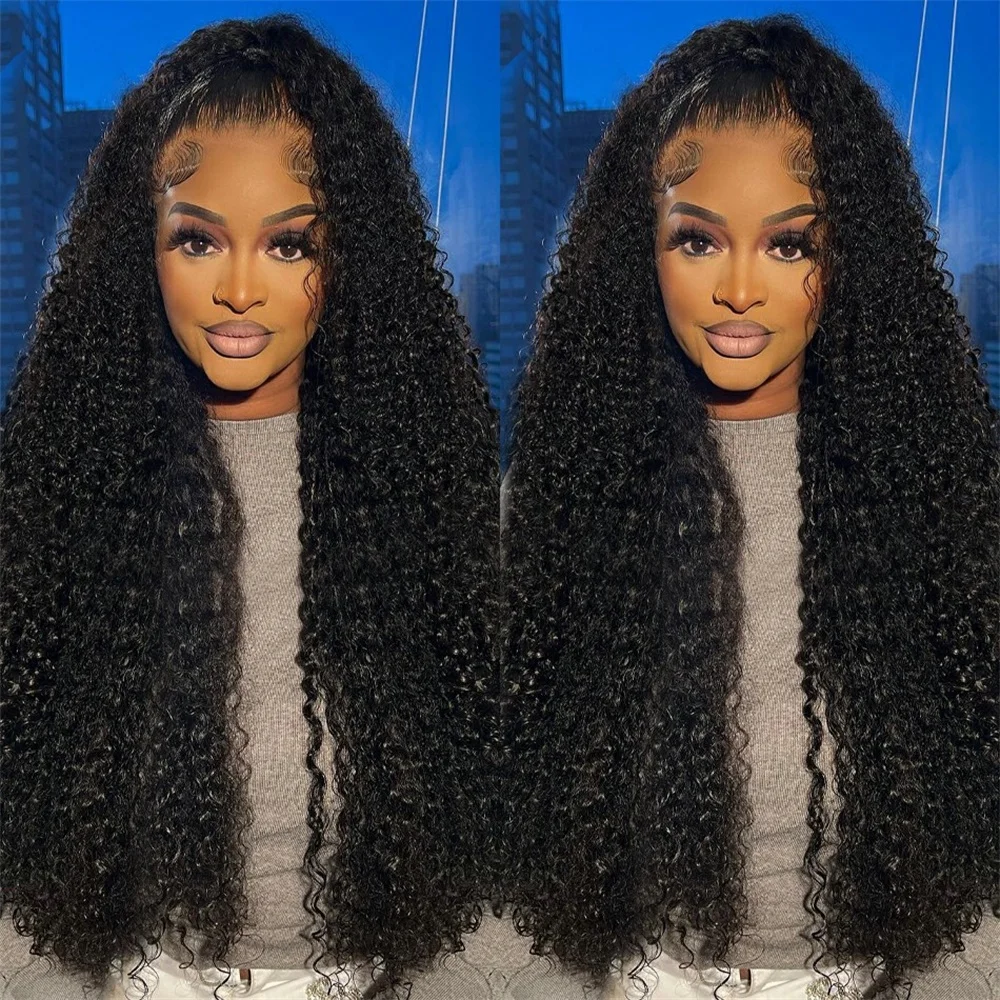 13x4 13x6 Transparent Lace Front Human Hair Wig 200 Density Brazilian Deep Wave Lace Closure Wig Wet And Wavy Remy Glueless Wig