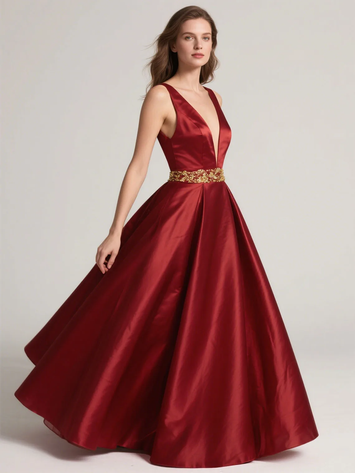 

Vintage A-Line Satin Long Evening Dresses V Neck Sexy Floor Length Sleeveless Appliques Wedding Party Gown 2025 Free Customized