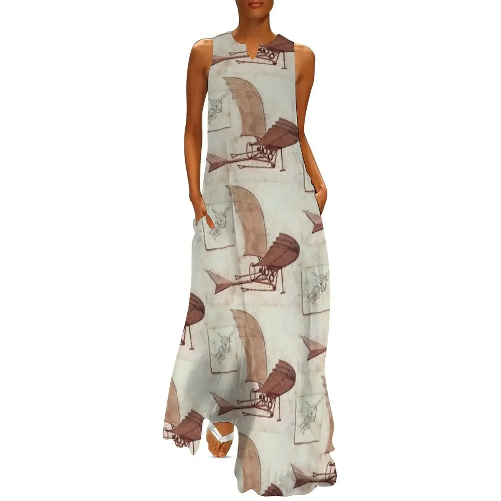 

Da Vinci's flying machine Long Dress Dress for girls Women's dress women