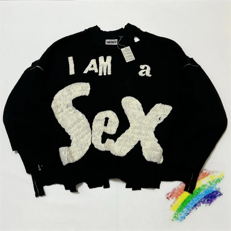 Maglione Black Hole SAINT Pistols Uomo Donna Felpe in maglia girocollo versione superiore 1:1