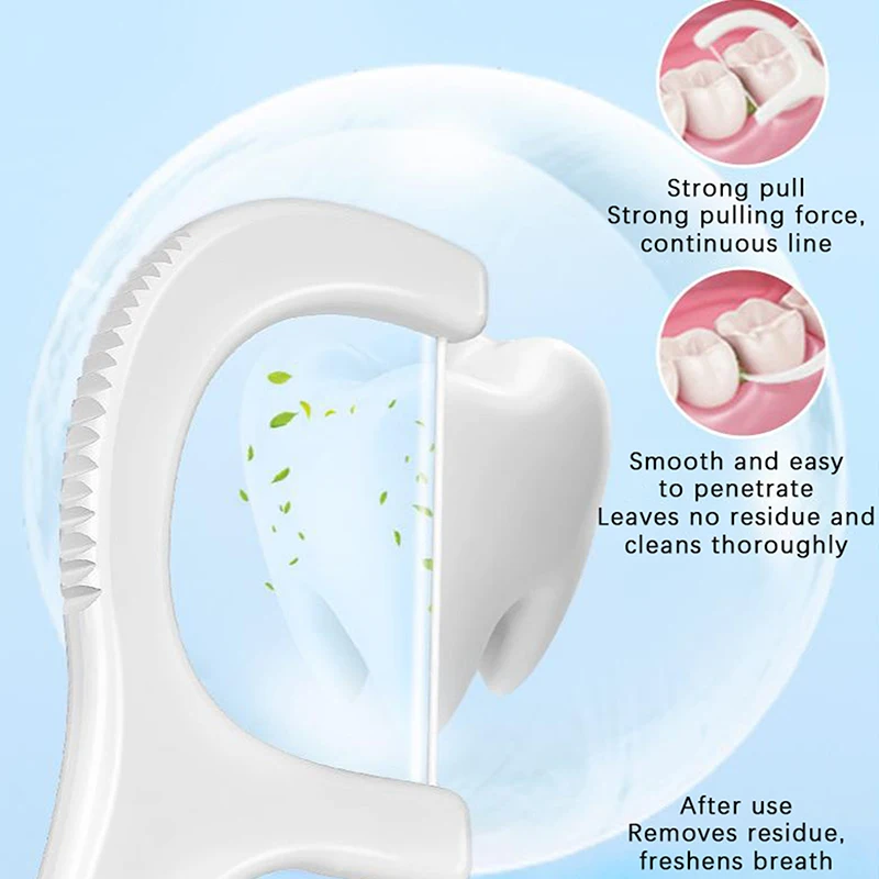 Escolhas descartáveis do fio dental, escova interdental, dente limpo, ferramenta de higiene oral, 50pcs por caixa