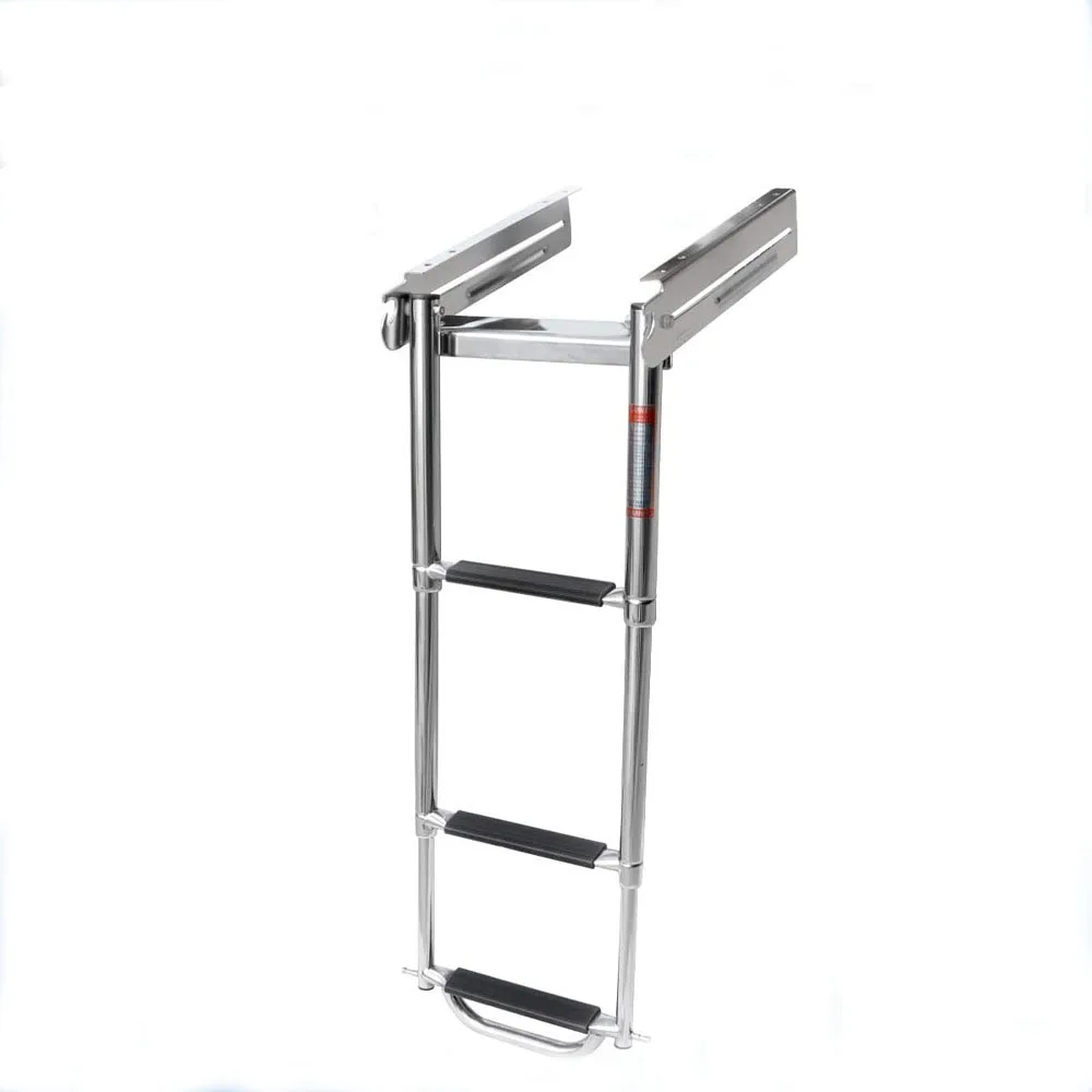 Marine Stainless Steel Launching Ladder Yacht Retractable and Foldable Boarding Ladder Ship Boarding Ladder Steps Gangway