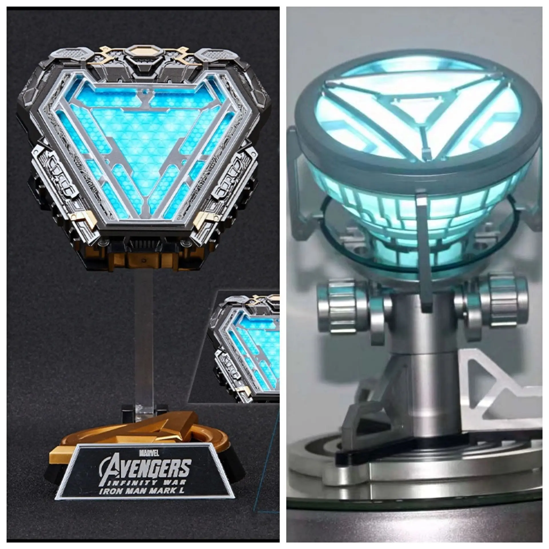 Mk50 Arc Reactor Tony Stark Heart Of Mark Figure Led Light Model Superhero 1:1 Toys Chest Lamp Mk6 Collection Decoration Model