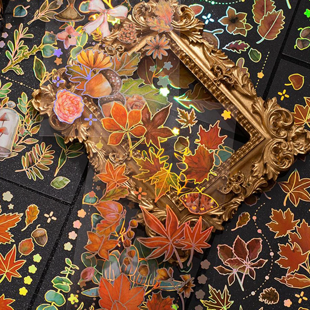 Cuaderno maravilloso como carillón de viento, cuaderno de Collage estructurado, pegatinas blancas translúcidas impermeables y duraderas, pasta de Material