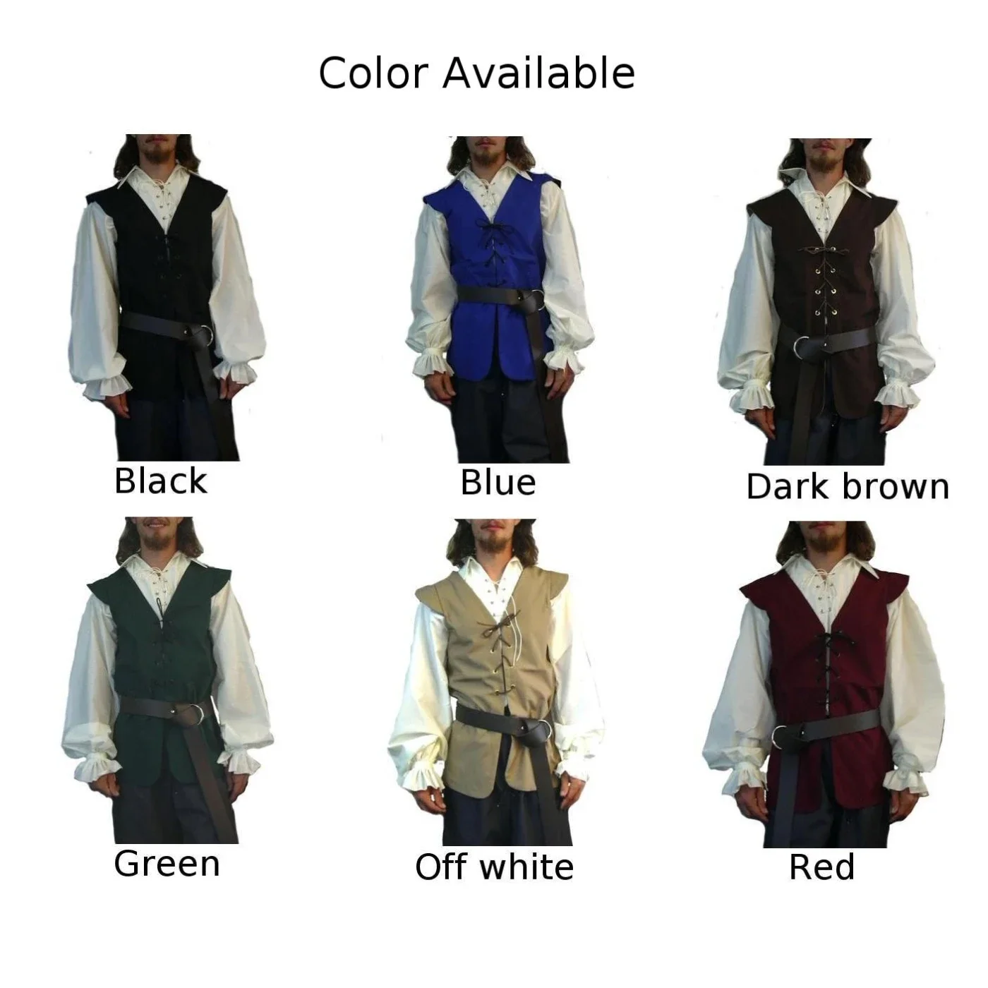 Beach Holiday Vest Male Waistcoat Bandage Casual Comfortable Costume Medieval Pirate Renaissance Sleeveless New