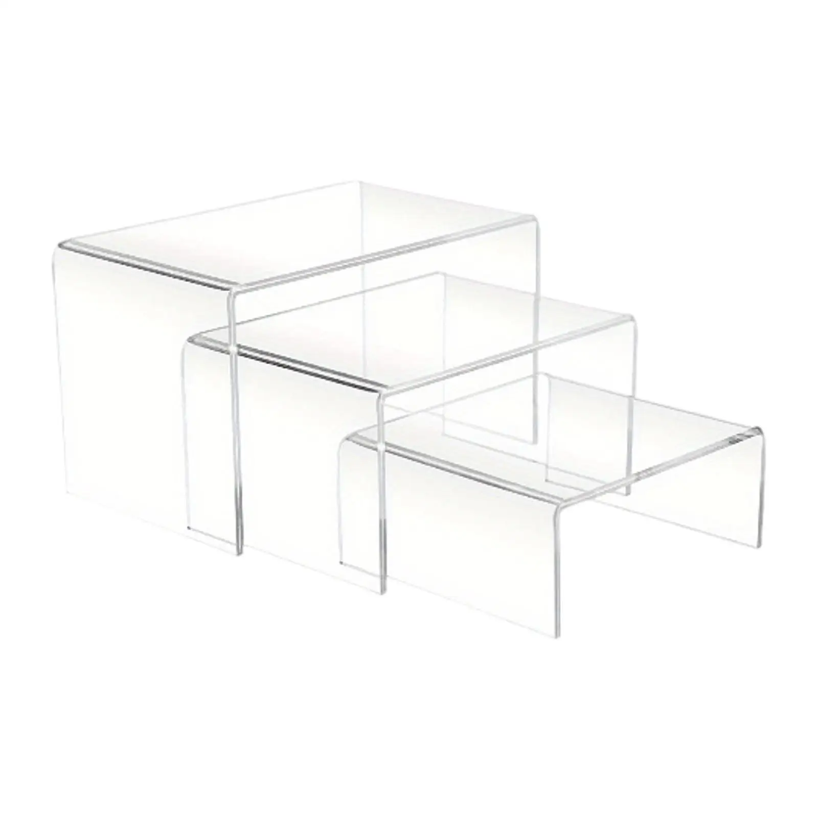 

3 Pieces Acrylic Display Stand Tiered Display Rack for Cupcakes Figure Toys