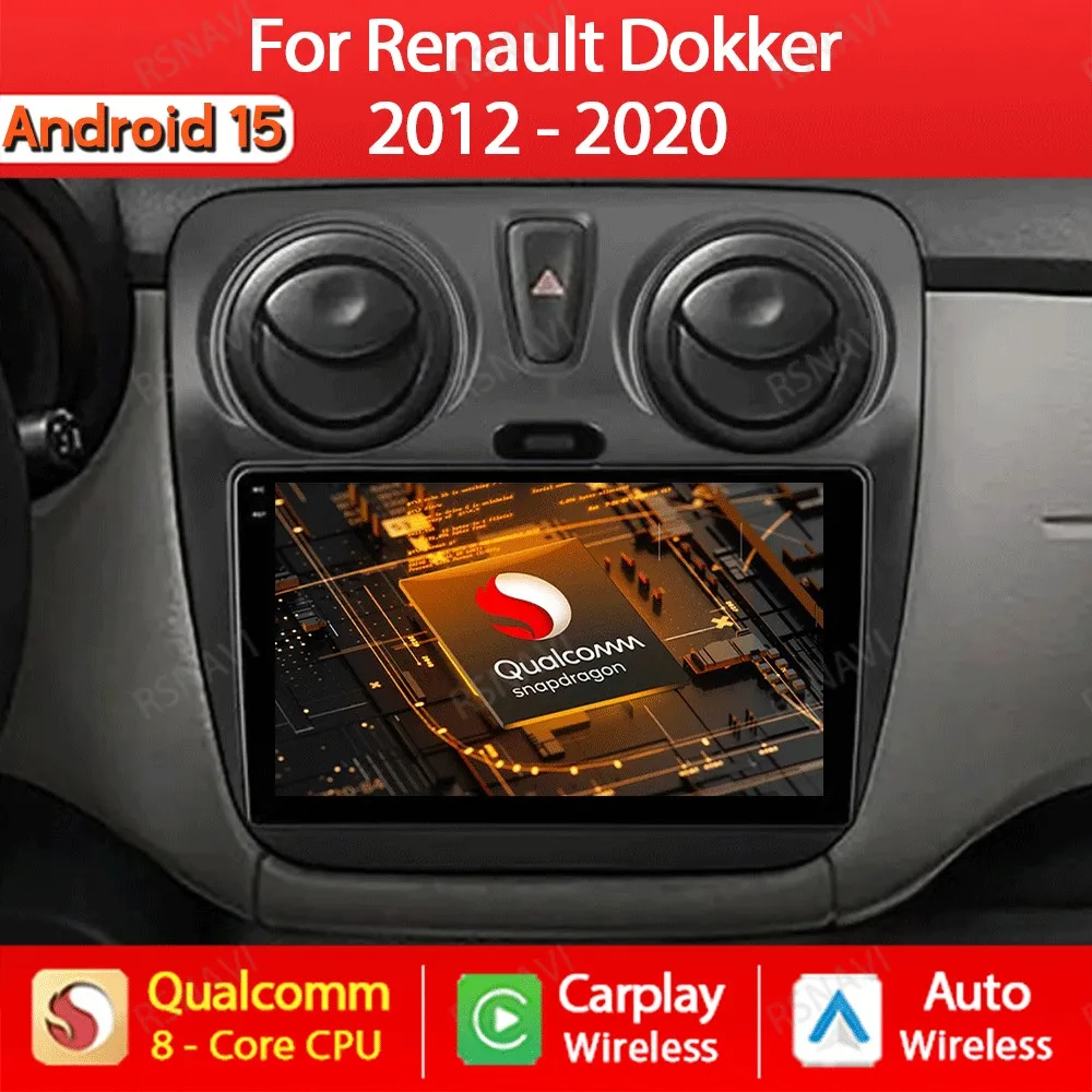 

Android 15 Car Radio For Renault Lodgy Dacia Dokker 2012 - 2021 Multimedia Stereo Video Player Auto Carplay GPS NAVI 4G WIFI DVD