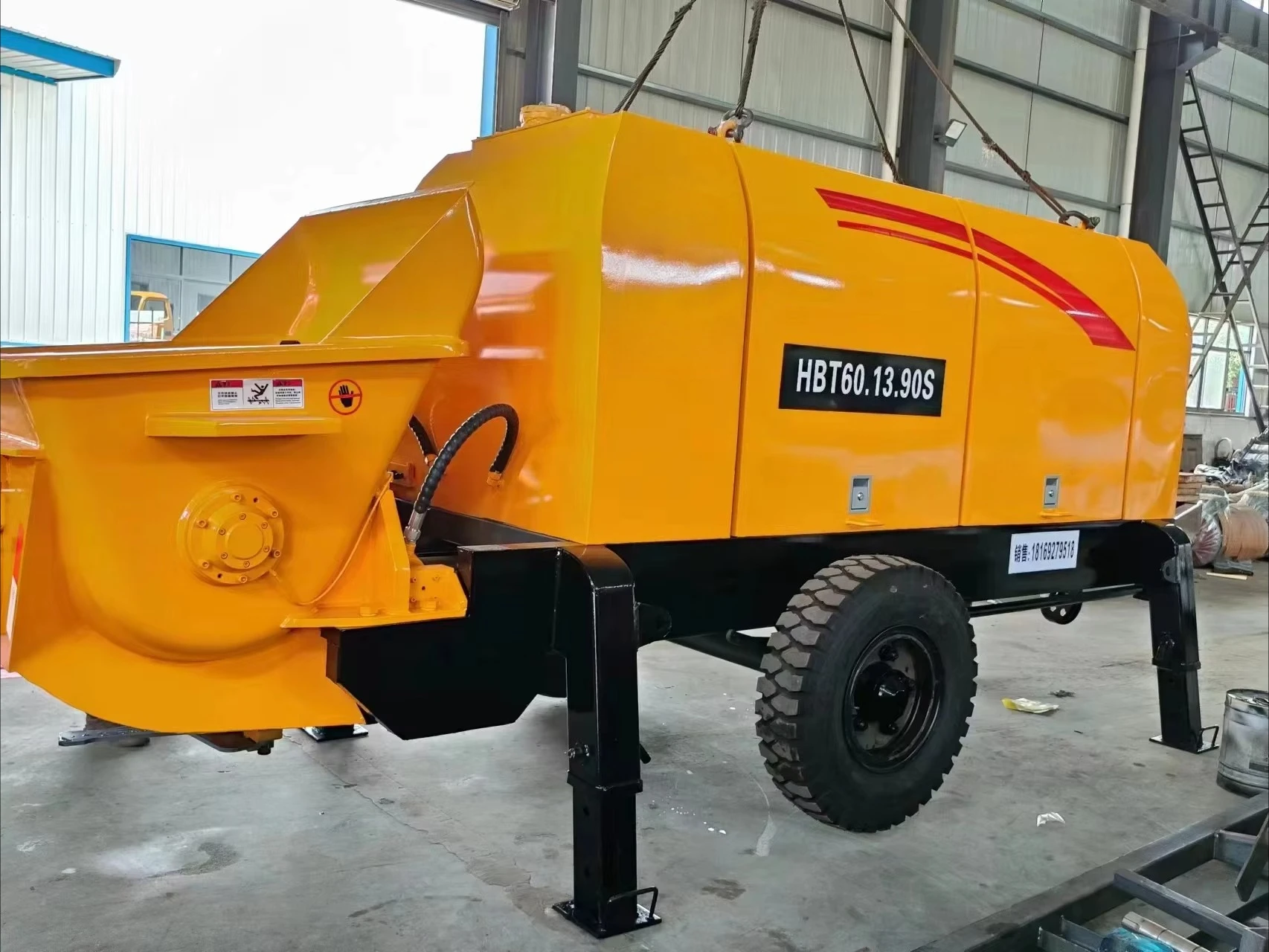Factory Direct Compact Portable Diesel Concrete Pump 20M3H Fast Shipping for Bridge Tunnel Rural Construction 40m Vertical Motor