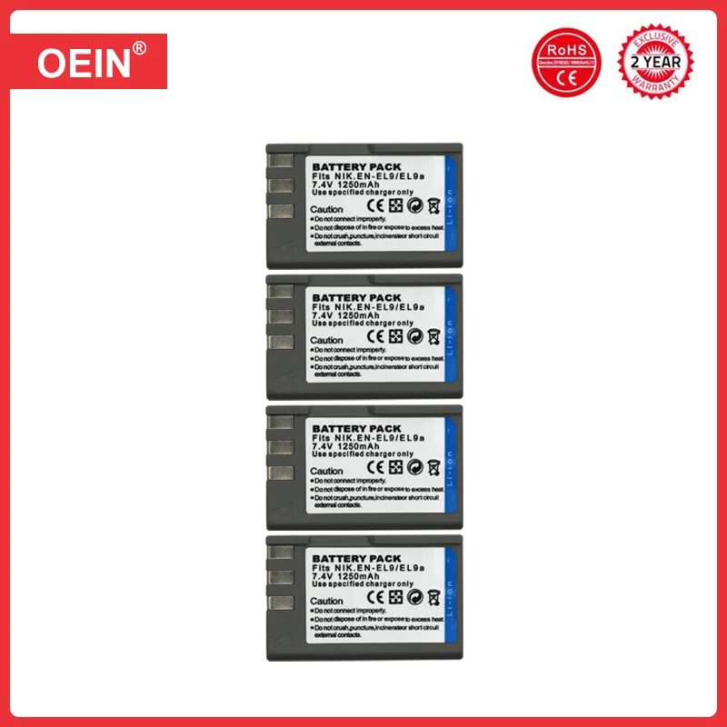 EN-EL9 EN EL9 EN-EL9a EN EL9a Camera Battery For Nikon EN-EL9a D40 D60 D40X D5000 D300 L15 Batterie 1250mAh en-el9