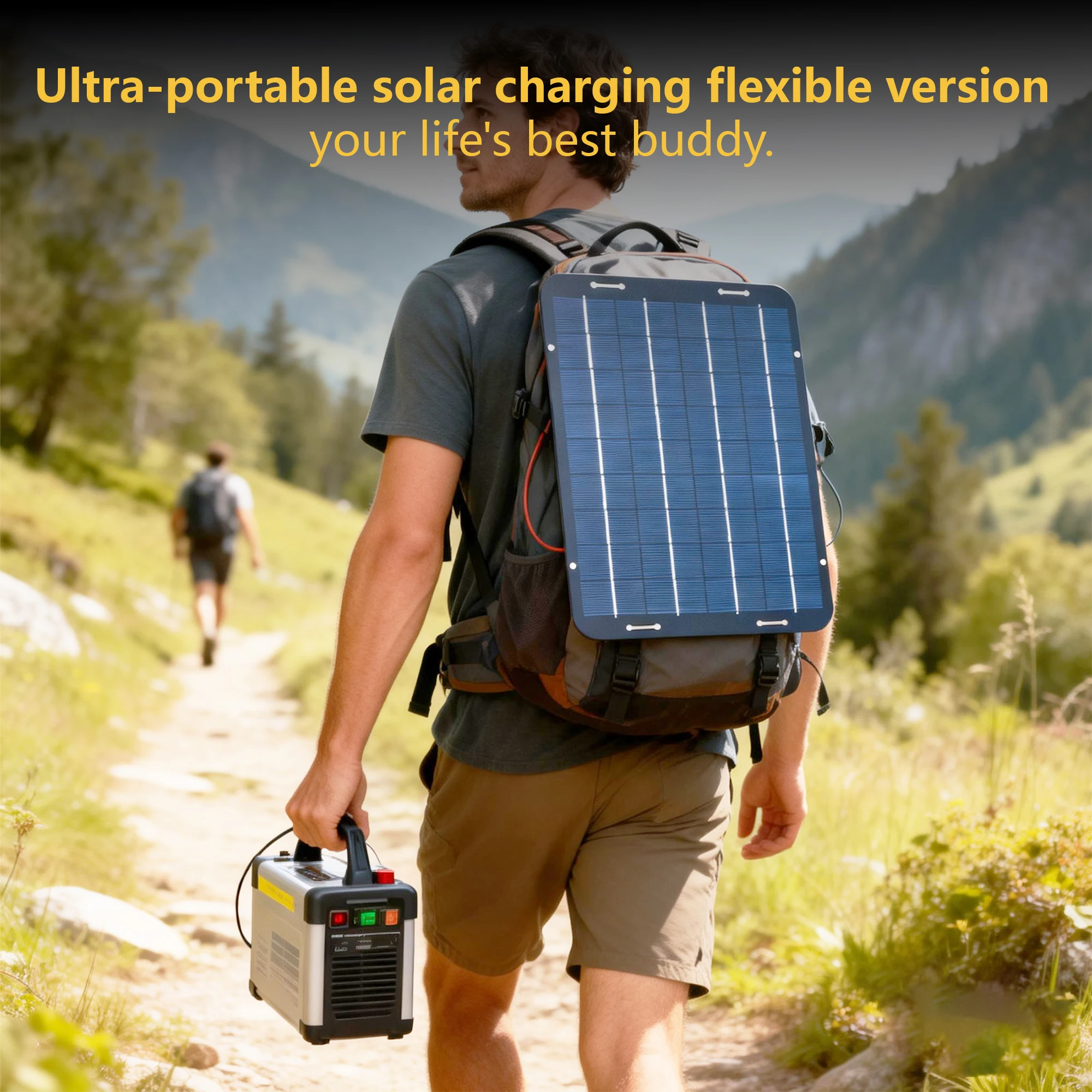 Panneau solaire portable 18W, chargeur de batterie de voiture 18V, multicristallin avec sortie CC pour voiture, bateau, camping-car, batterie 12V, camping, extérieur