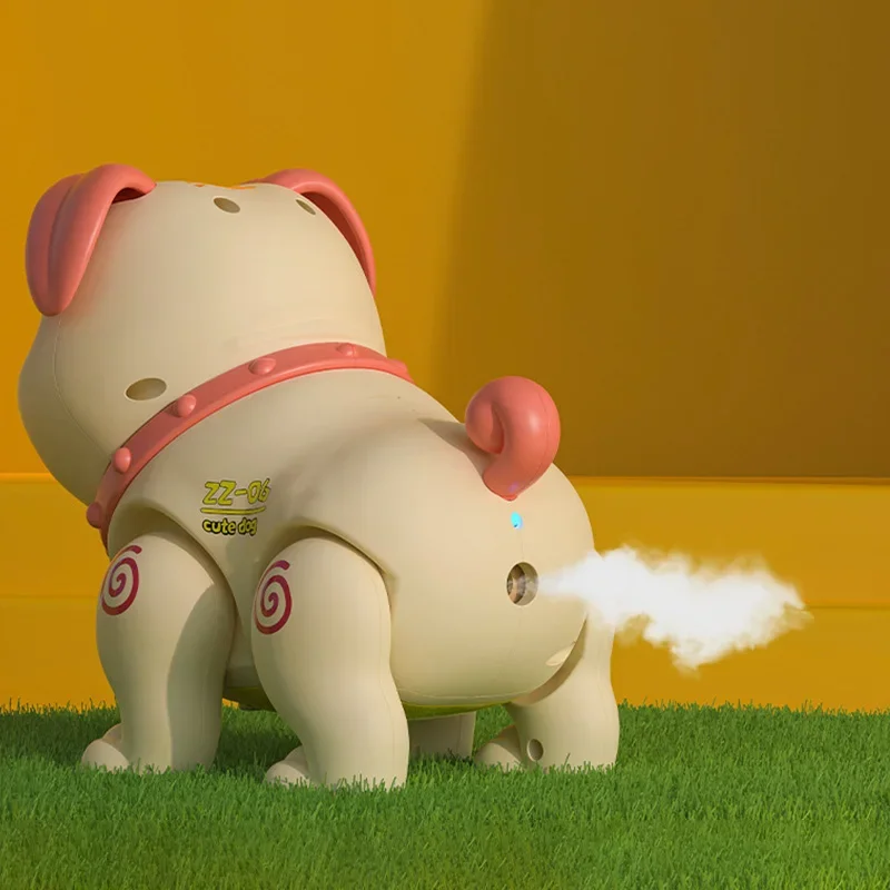 متعة جرو الحيوانات الأليفة الإلكترونية محاكاة الكلب مع الموسيقى الخفيفة رذاذ الكرتون البكيني الحيوانات طفل عيد ميلاد اللعب هدية