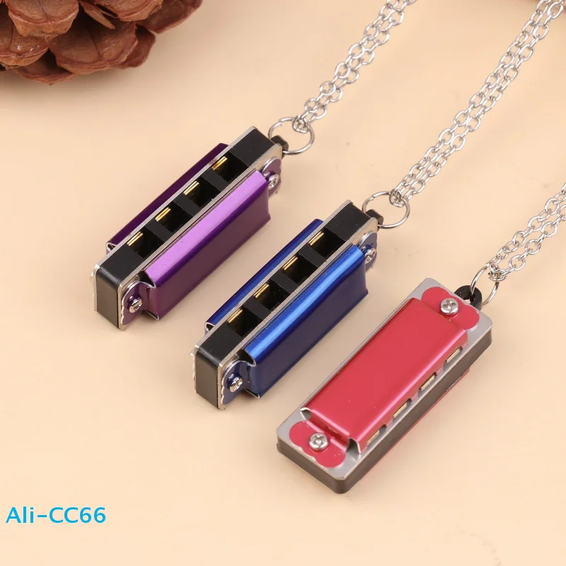 

【C】4-Hole 8-Tone Mini Necklace Harmonica Musical Instrument Toys For Kids Children's Elementary School Entrance Music Toy Gift