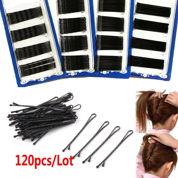 

120Pcs Black Small Clip Hair Clip Hairpin Korean Simple Black Wire Hair Pins Invisible Hairpin Disposable Hair Clips for Bride