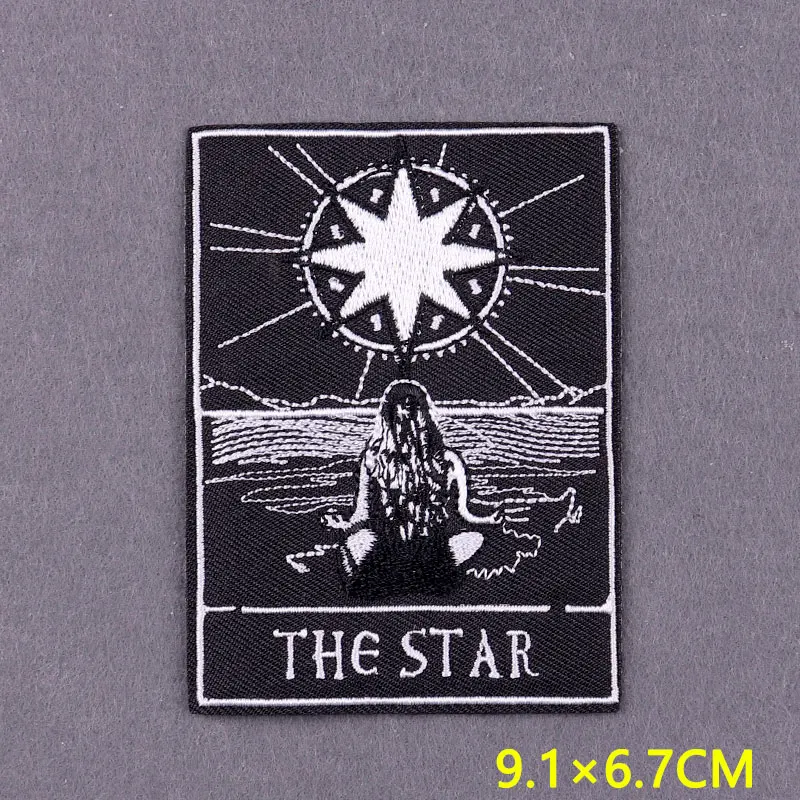 Tarot Patch Opstrijkpatches voor kleding Mysterie Strepen Geborduurde patches op kleding DIY-kledingpatches met ijzeren badges