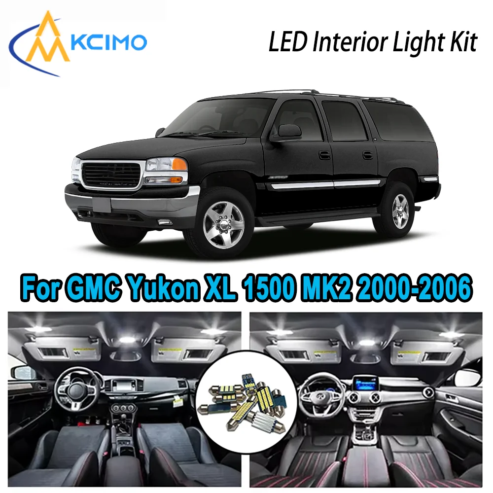 

High-Quality LED Interior Kit for GMC Yukon XL 1500 MK2 2000-2006 2002 2003 Premium Error-Free Dome Map Trunk Automotive Lamps