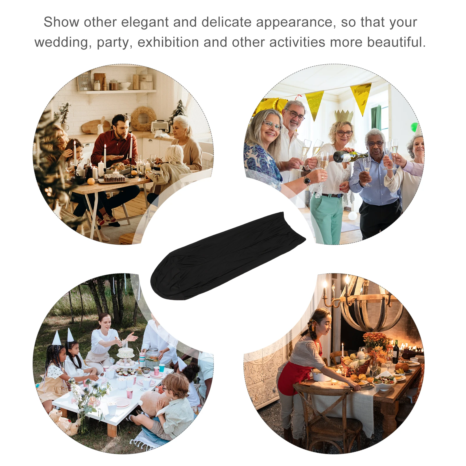 

Elastic Solid Tablecloth Stretch Table Cover for Wedding Party Banquet Restaurant Hotel Cocktail Table Cover