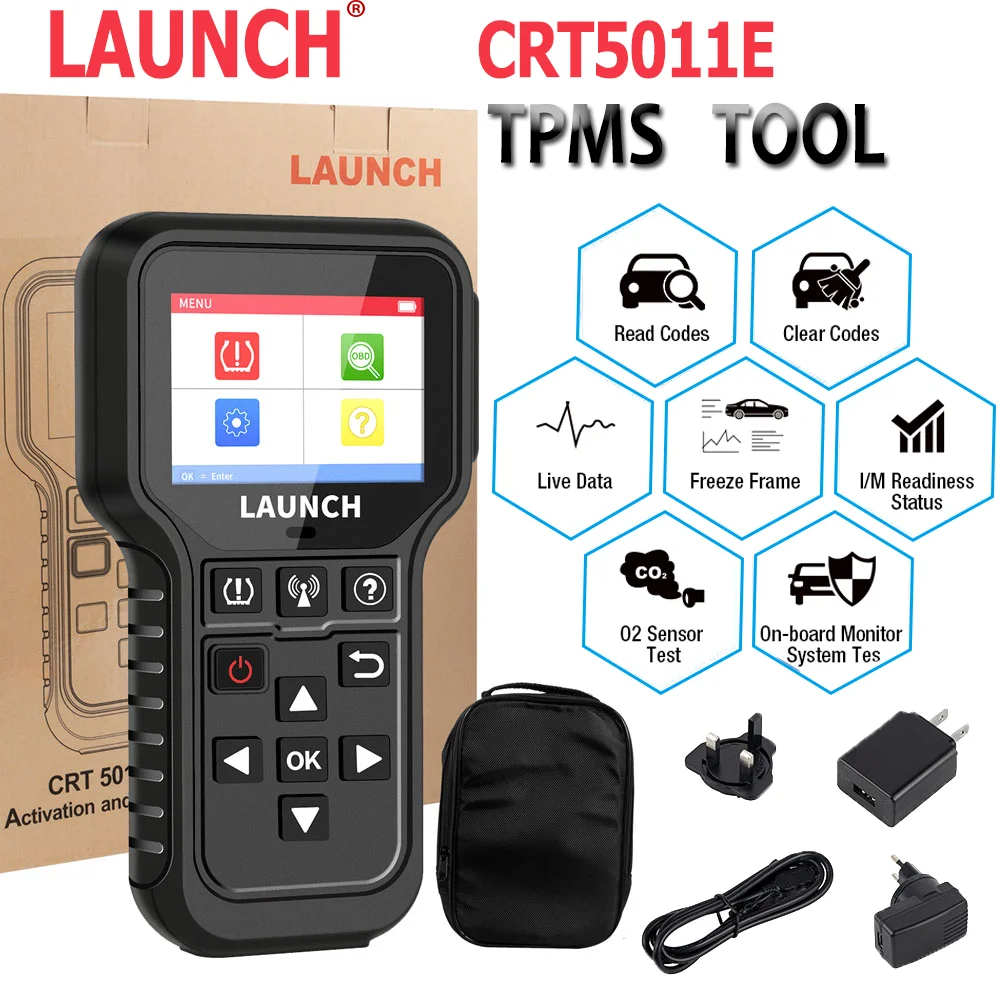 

LAUNCH CRT5011E TPMS Diagnostic Tool OBD2 Scanner 315/433MHz Sensor Activation Programming Relearn Tool For 98% Vehicles