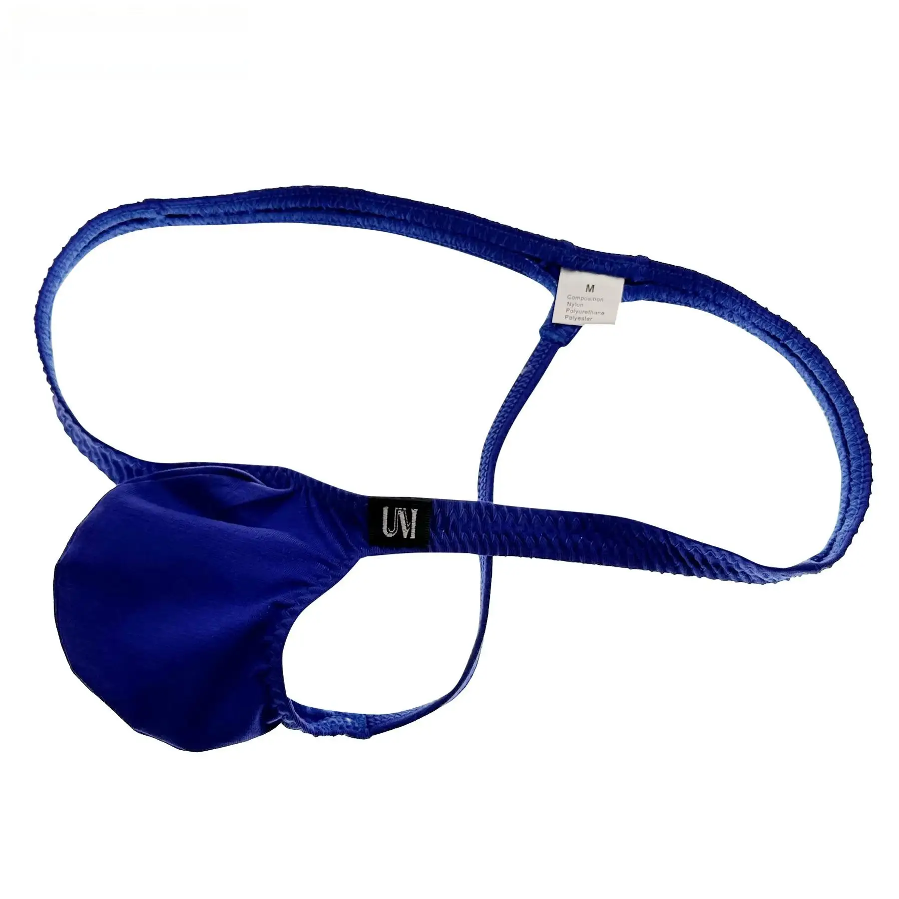 Men's Low Waist Skin Friendly Cotton Sports Thong Underwear Solid Color No Crotch G-String Comfortable Fit G-String Briefs