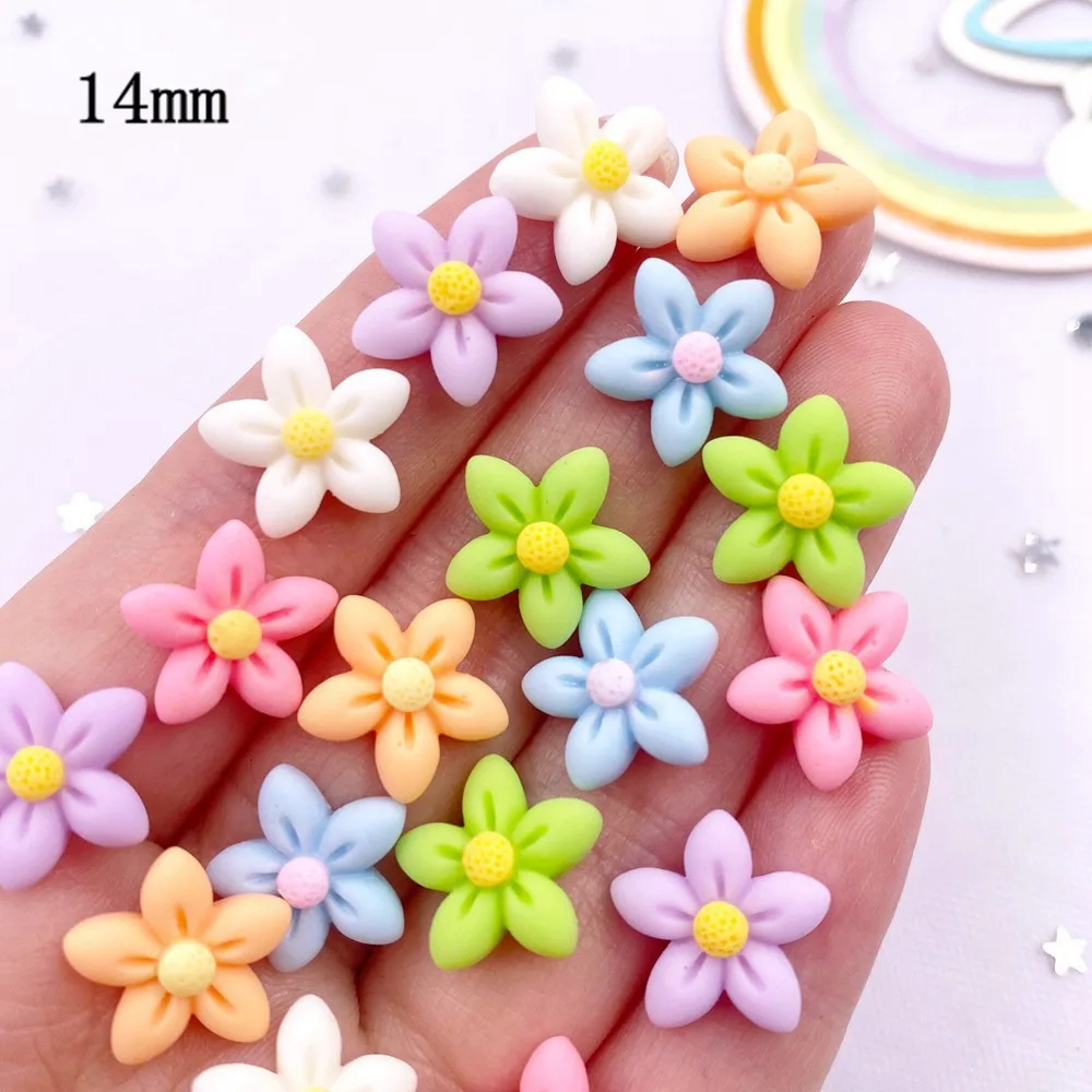 20 pz Resina 14mm Colorato Kawaii 3D Fiore Flatback Pietra Bottoni Appliques per Abbigliamento FAI DA TE Scrapbook Arco Accessorie Mestiere L766